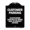 Signmission Designer Series-Unauthorized Cars Will Be Towed Away At Owners Expense, 18" L, 24" H, BW-1824-9875 A-DES-BW-1824-9875 - alternate 1